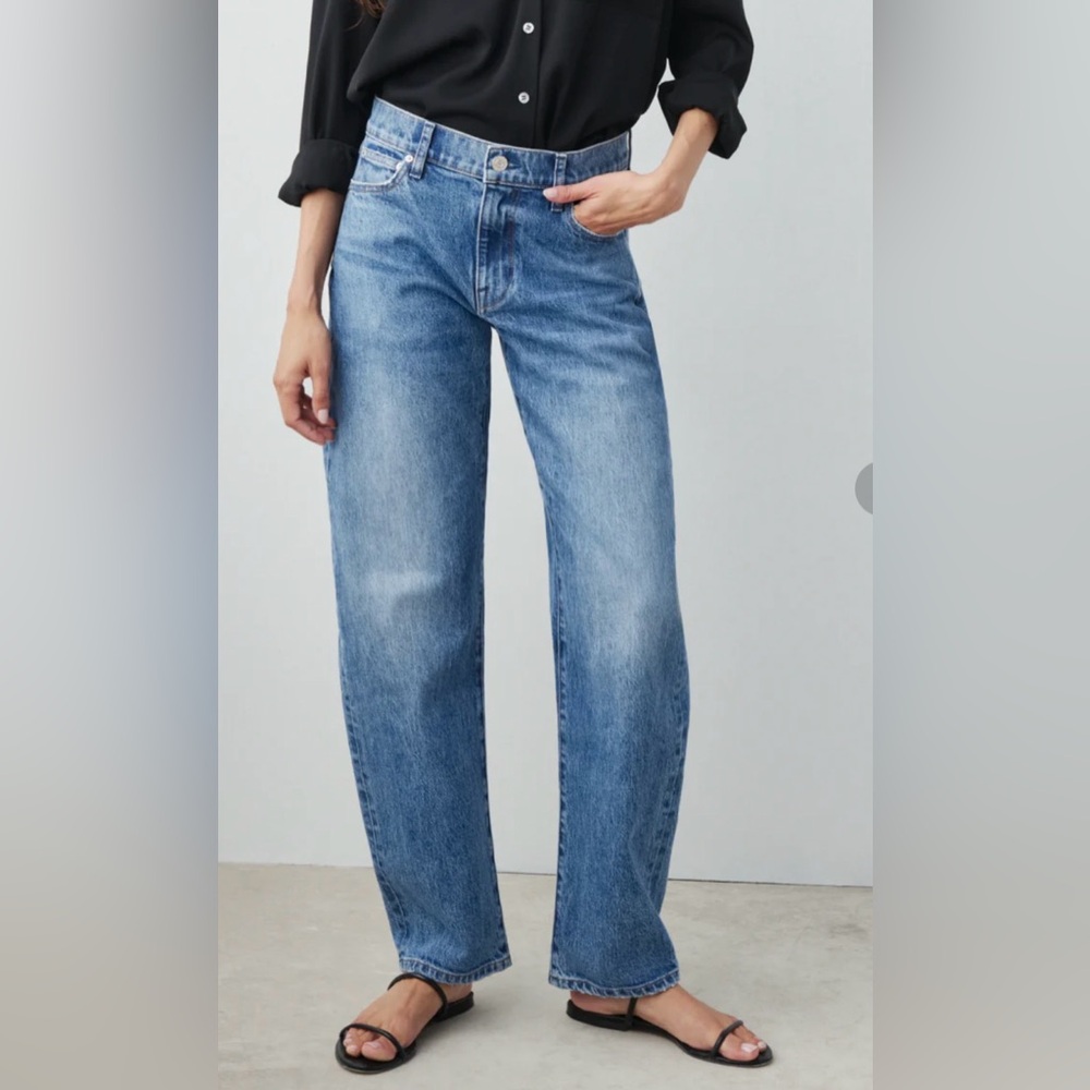AYR "The Getup" Barrel Leg Jeans in "Bingo" wash